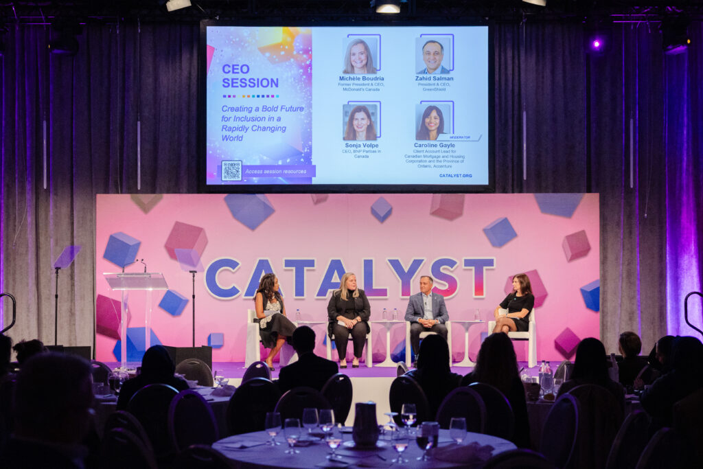 Photo des intervenant.e.s à la conférence Catalyst Honours / Photo of speakers at the Catalyst Honours Conference